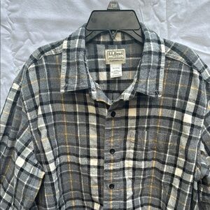 L.L. Bean Men's Gray Plaid Shirt
